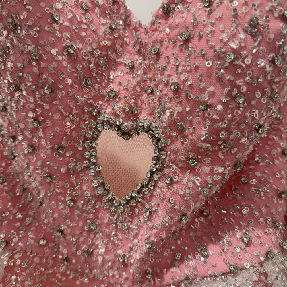 Portia and Scarlett Pink and Silver Glitter Dress - Picture 2 of 6